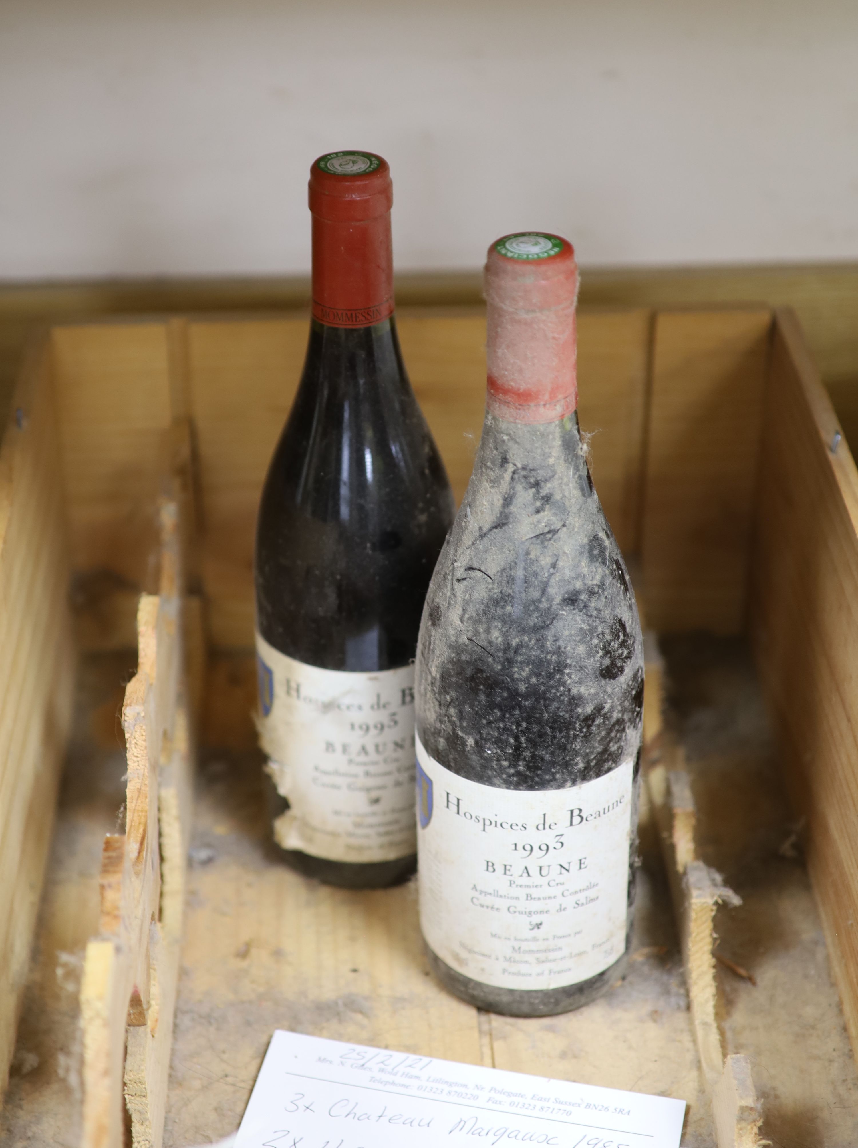 Two bottles Hospice de Beaune 1993